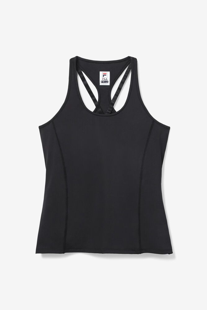 Fila Tank Top Womens Black Slice Racerback - Ireland 40836-WSQT